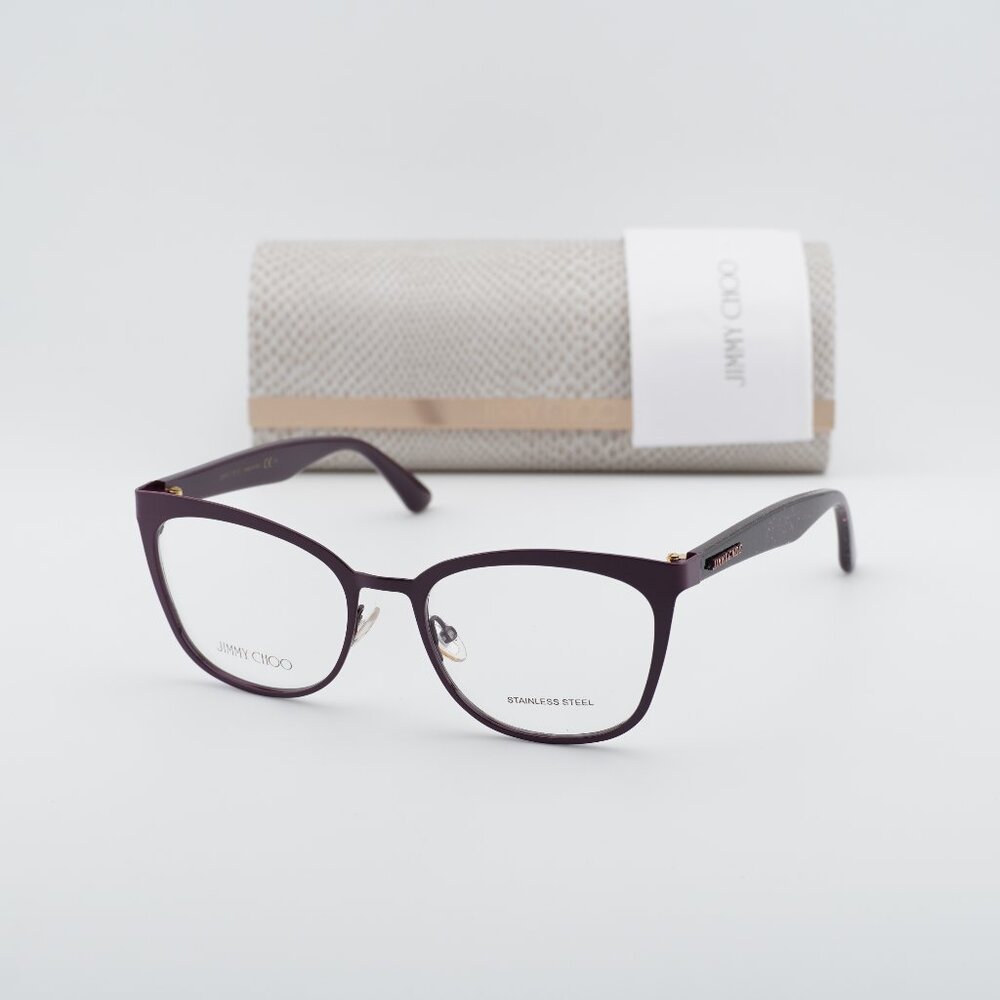 Jimmy Choo JC189 0FN1 00 Cat Eye Eyeglasses - Cyclamen Violet 53mm